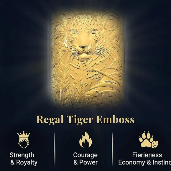 Gold Tiger Embossed Sheet 24K SOLID GOLD .. .999 - Picture 3 of 9